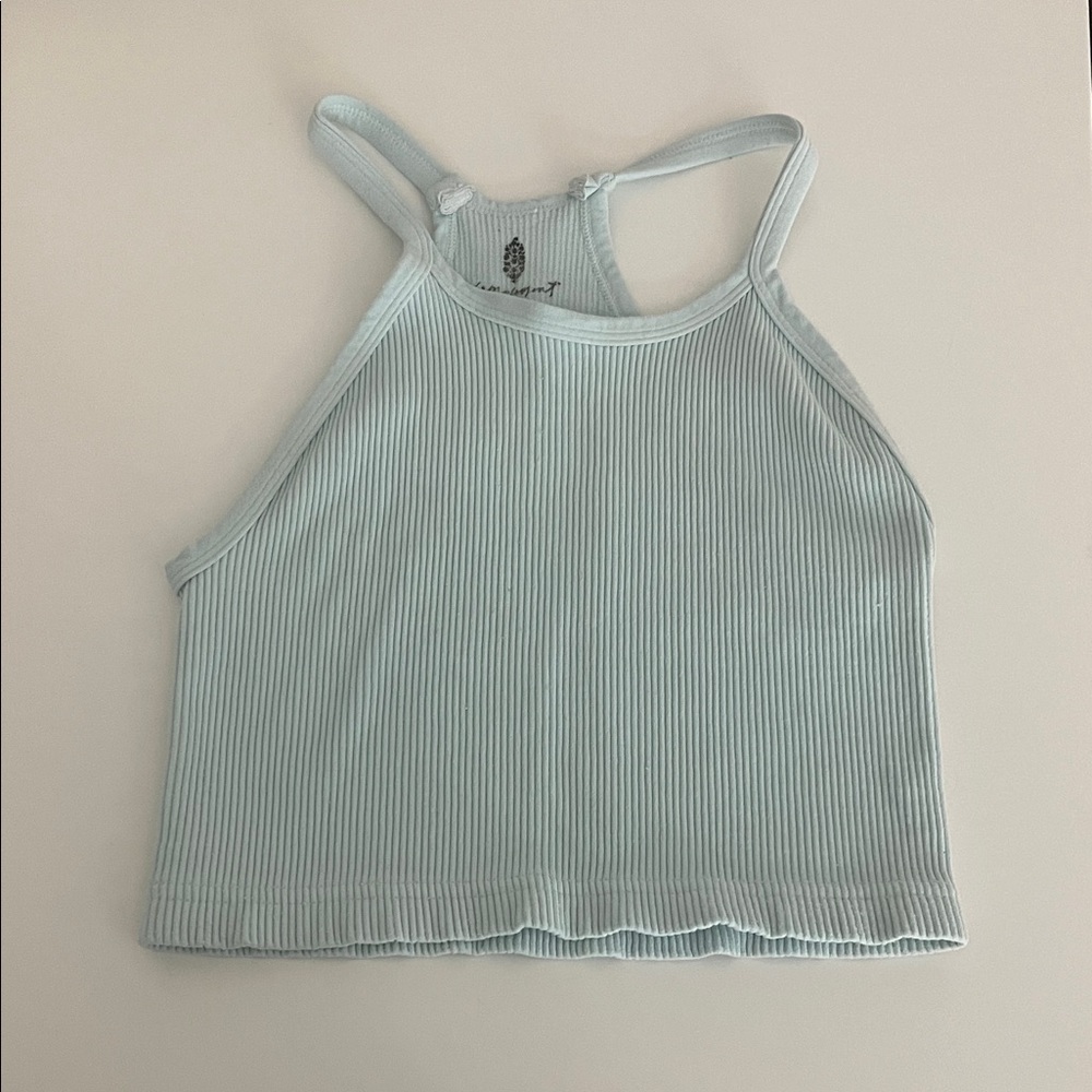 FP Movement by Free People Ribbed Tank Top in Soft Blue